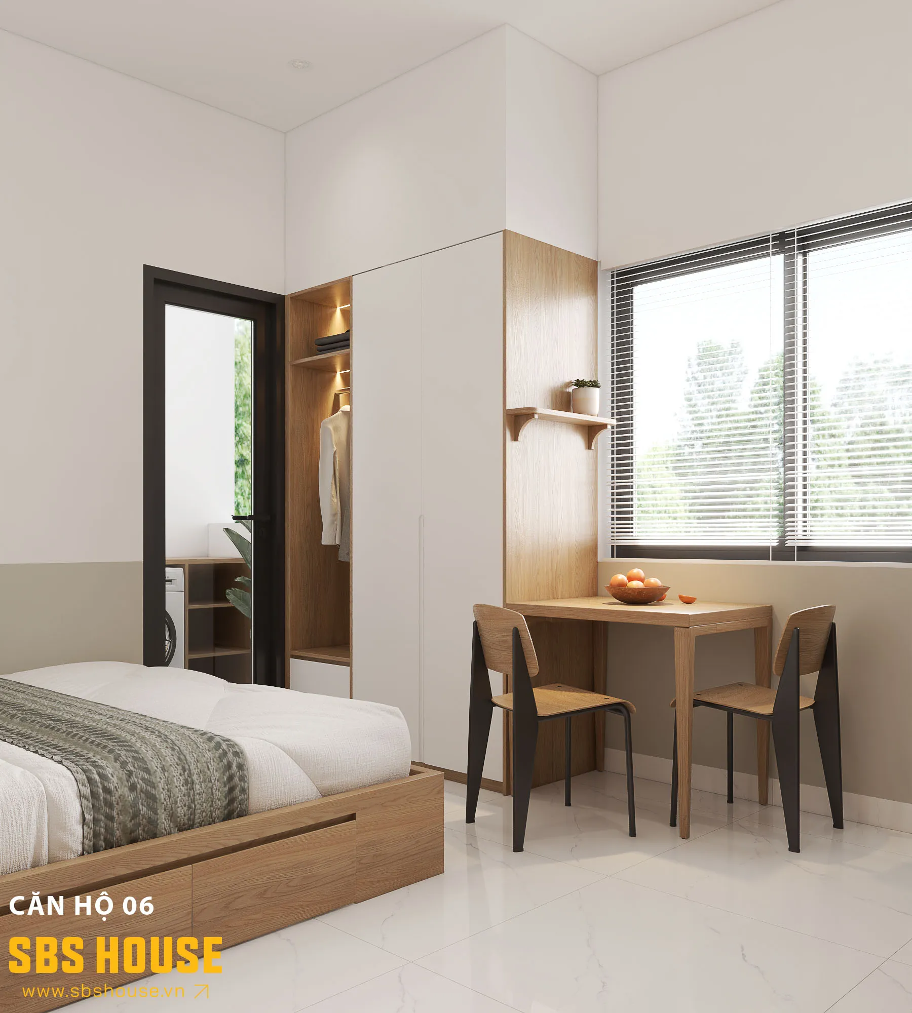 Cửa sổ rộng mở tầm nhìn thoáng, mang lại sự thoải mái cho người ở