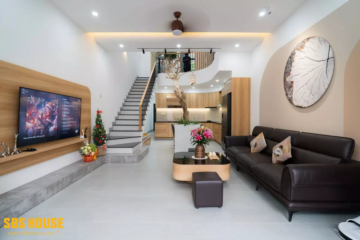 phòng khách liền bếp