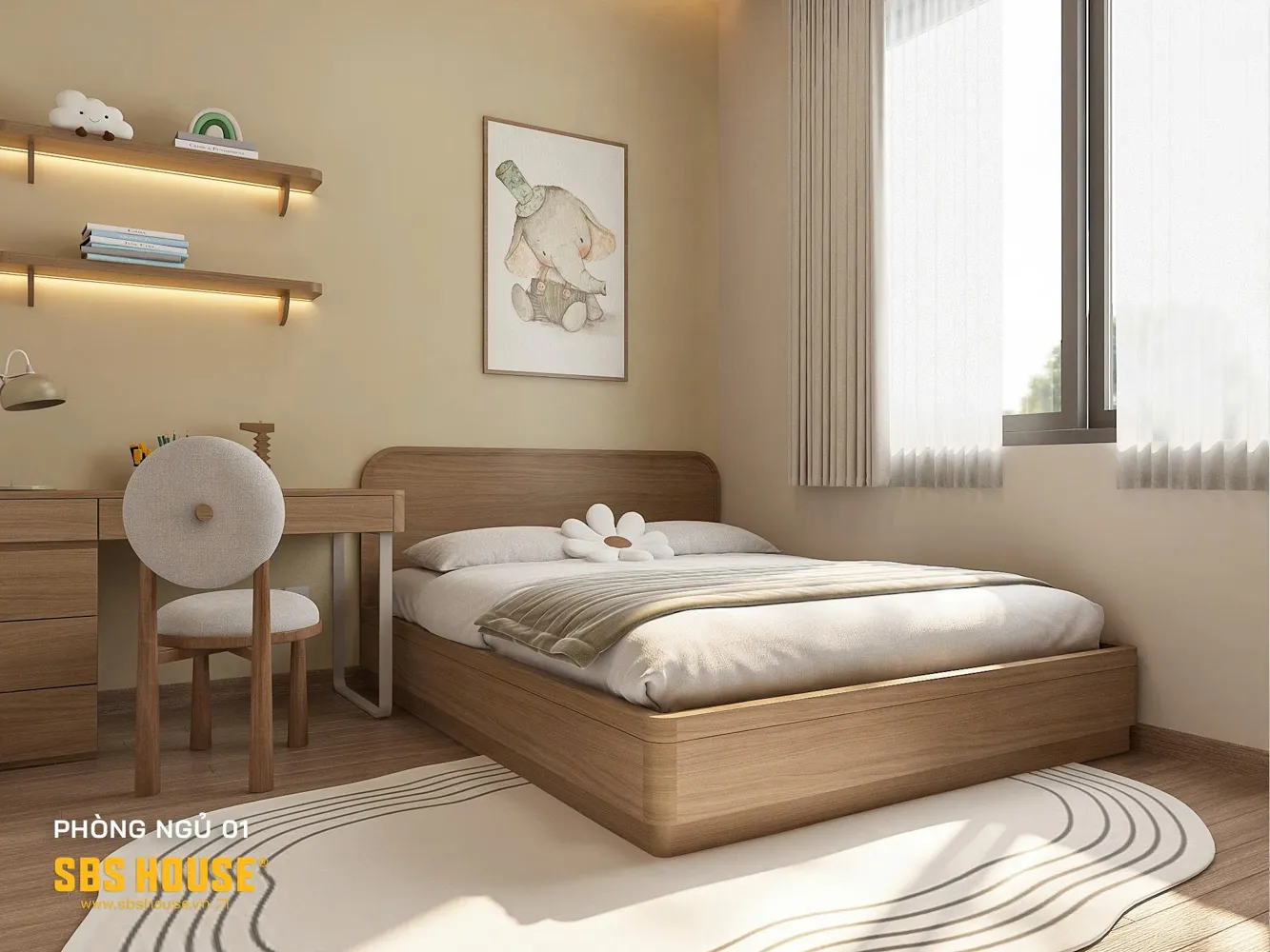 phòng ngủ đẹp cho con gái 12 tuổi