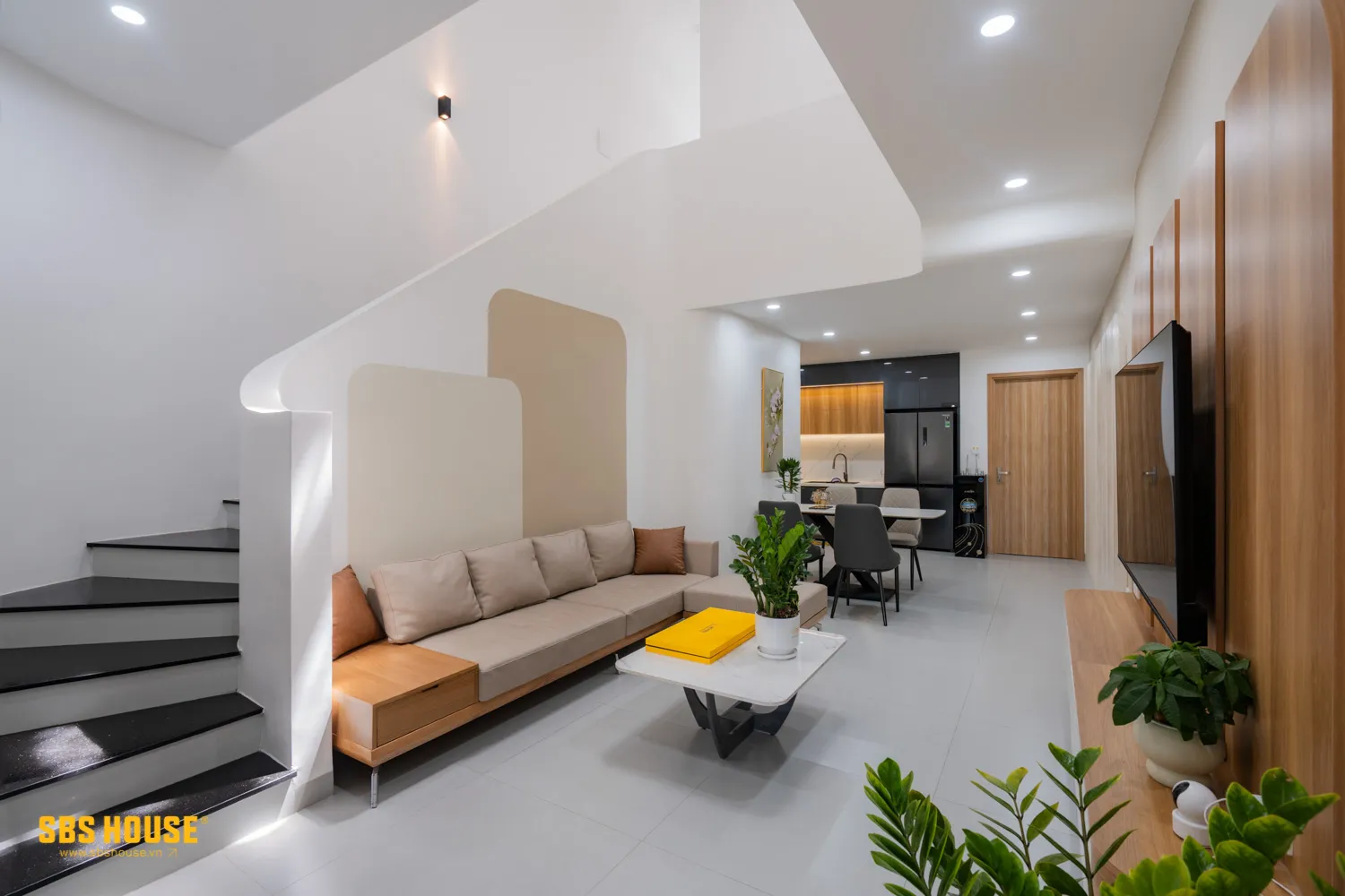 phòng khách đẹp SBS thi công