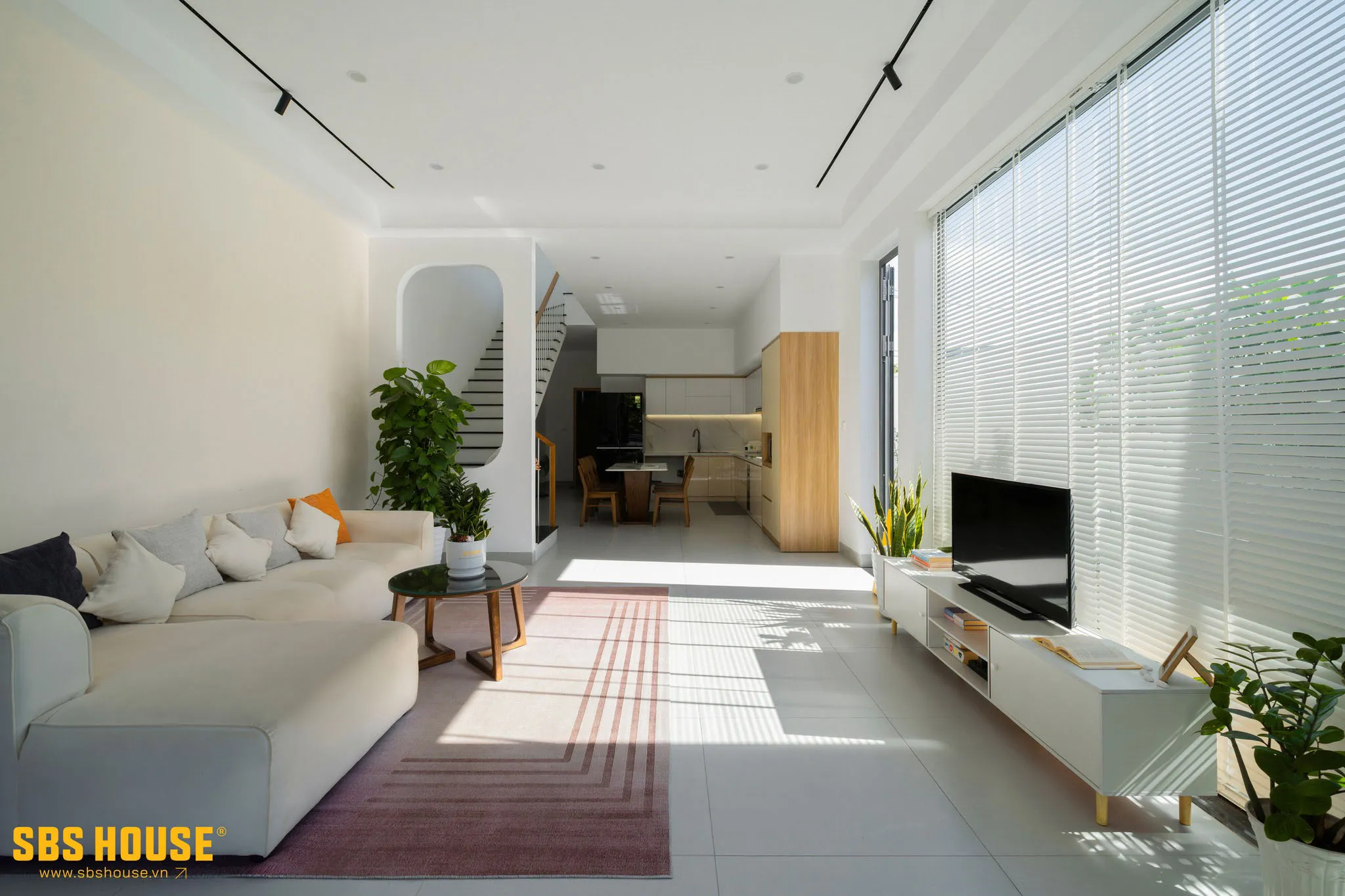 Hình ảnh phòng khách thực tế trong các dự án SBS HOUSE thi công