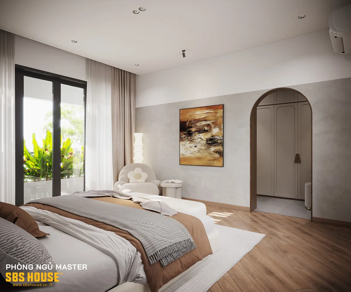 Mẫu thiết kế phòng ngủ đẹp cho nữ có phòng thay đồ