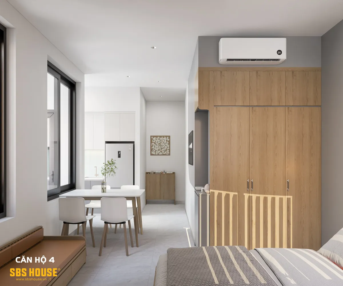 Ánh sáng và vật liệu phối hợp hài hòa, thể hiện sự đầu tư tỉ mỉ và thẩm mỹ bền vững của công trình.