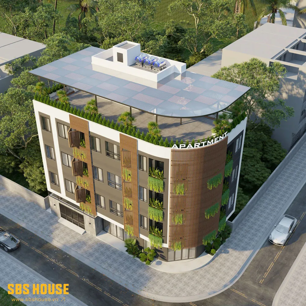 Hai mặt tiền mở ra hai hướng sáng và gió, giúp công trình “thở” tự nhiên suốt ngày dài. Đây là lợi thế quan trọng tạo nên tinh thần thoáng - sáng đặc trưng của HT’s Apartment.