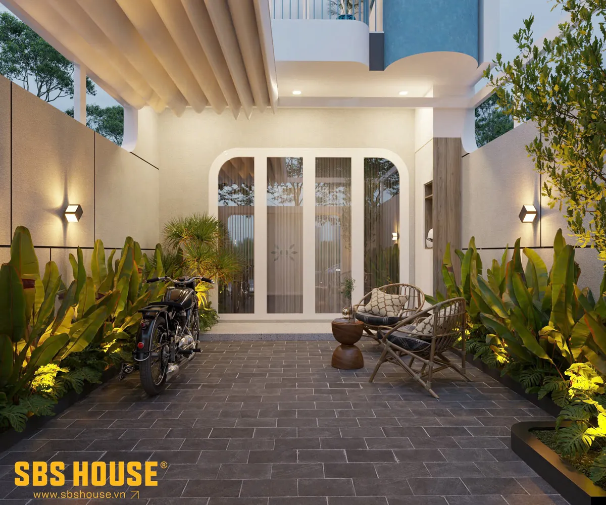 Đường cong mềm mại kết hợp đường thẳng mạch lạc tạo nên tổng thể hài hòa, hiện đại.