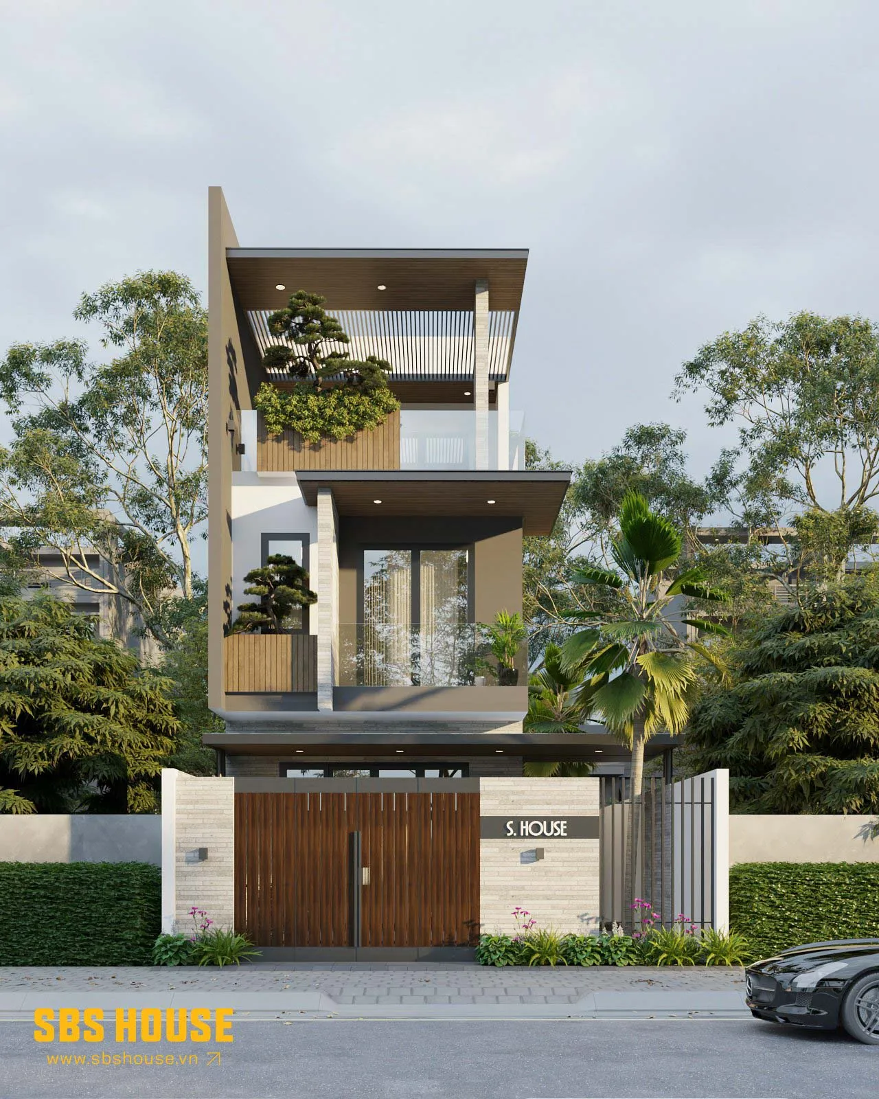 Tinh thần hiện đại – tối giản thể hiện trong từng đường nét kiến trúc của S's House.